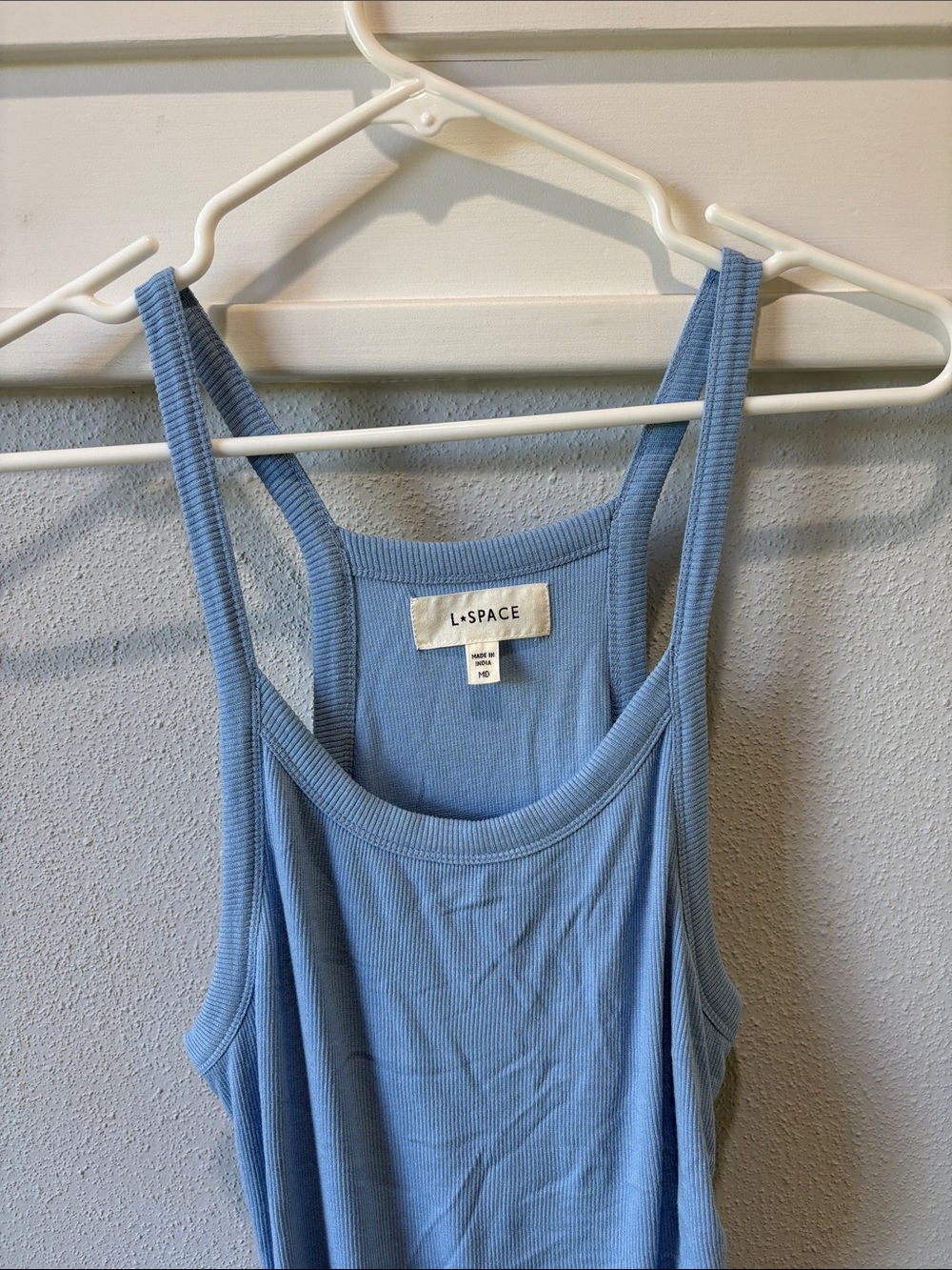 l*space Powder Blue Ribbed Tank Maxi Dress - Picture 2 of 9